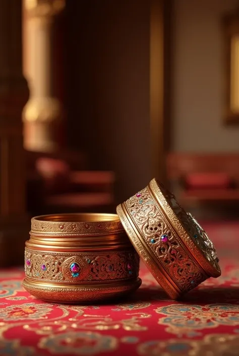 Makeup containers in royal design of india 