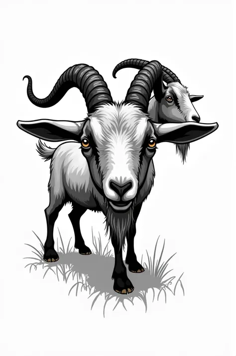 Un logo pour GOAT COMMUNITY avec Les ecritures goat community IL doit etre inclus Dans limage ou Bien le Logo doit etre introduit Dans lecriture Goat community ..badass et en Blanc et noir...plus efreyant 
Limage et Les ecritures doivent fusionnee