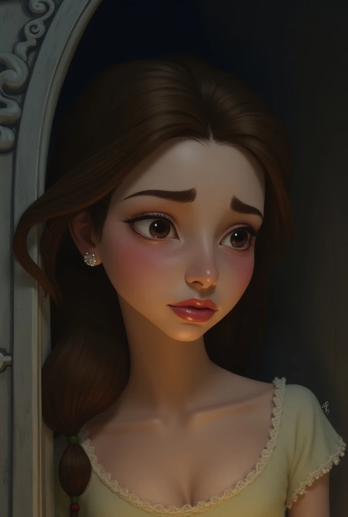 Belle from Disney sad