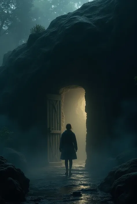 But so he is entering his house into a cave