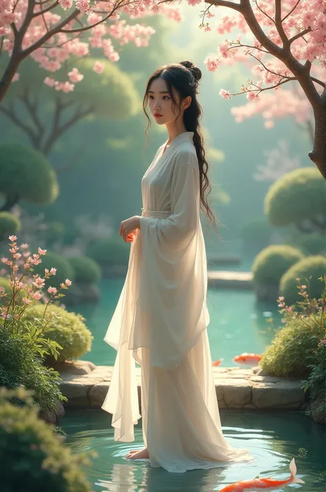 Asian garden girl
