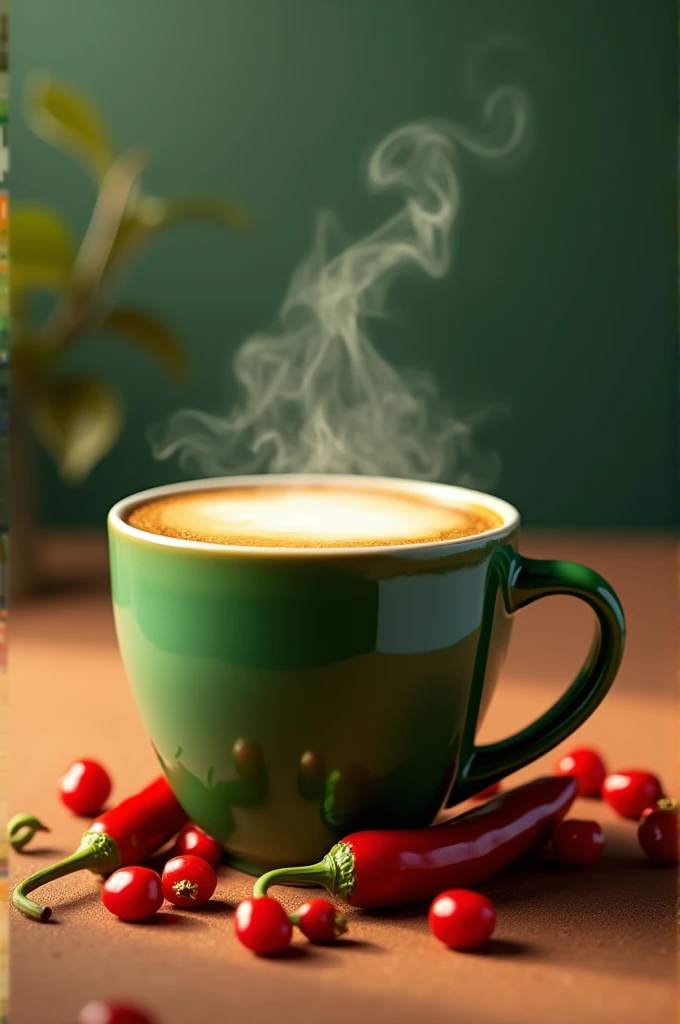 Green coffee with chili 