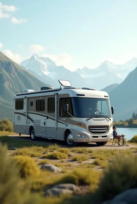 Create an image of The RV in the Present Day 