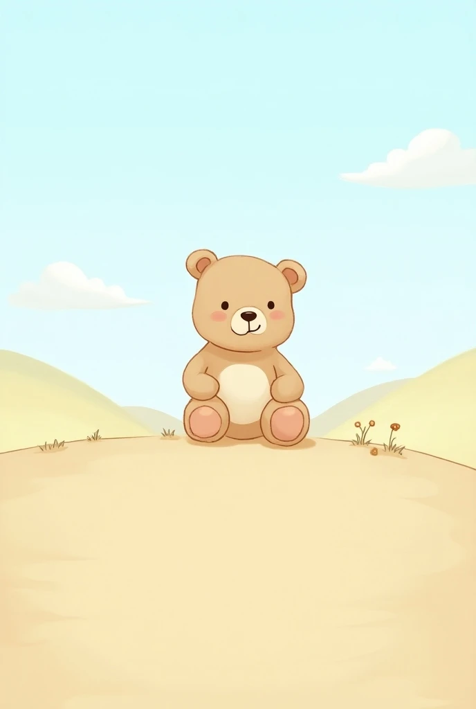 I would like you to create an environment
Happy for an image of a teddy bear, I want you to do it like an unpainted drawing and to just make the environment somewhat easy c