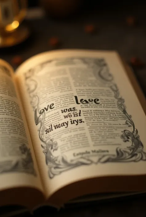 A photo of a page from a book with the word " Here’s an AI prompt based on your input:

"A deeply emotional scene portraying unchanging love. The speaker reflects on a timeless affection, saying, मोहब्बत थी, है, और रहेगी... (Love was, is, and will always b...