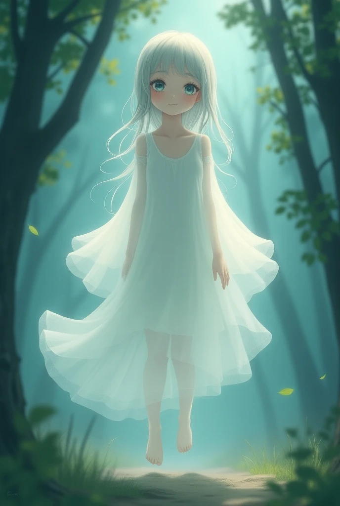 Anime cute female ghost 