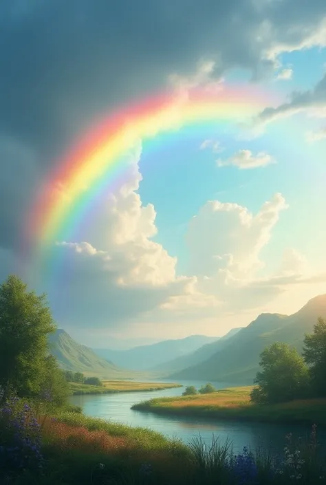 Add a beautiful rainbow (
