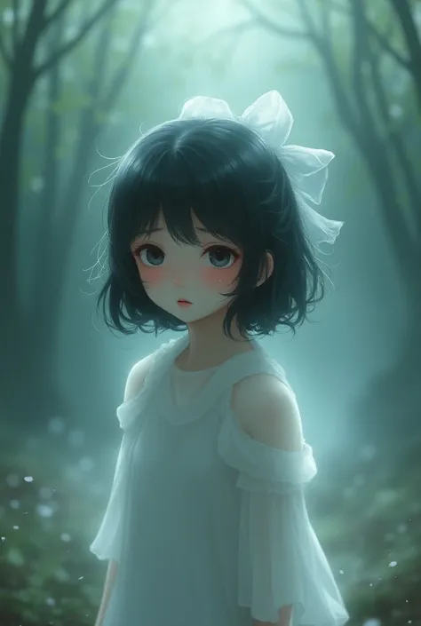 1 girl, ghost,crying,anime