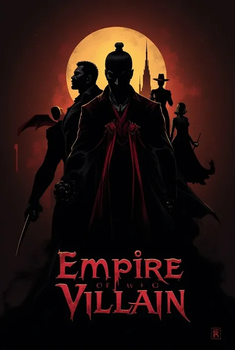 Clothing store logo with villains . The store called Empire of the Villain 