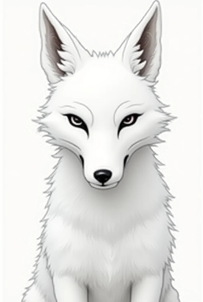 Create a white fox mascot logo for law school