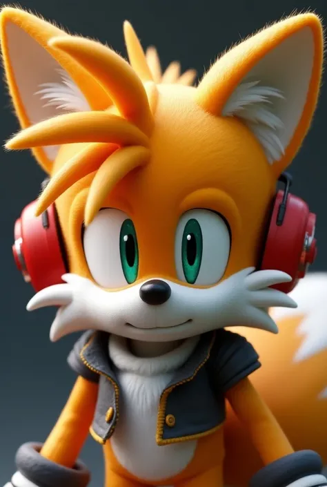 Miles tails prower with a red earpiece