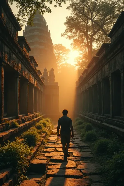 Angkor Wat、 jungle、sunset、Mysterious Light、ancient ruins、Explorer、shadow、 High Resolution 、8k