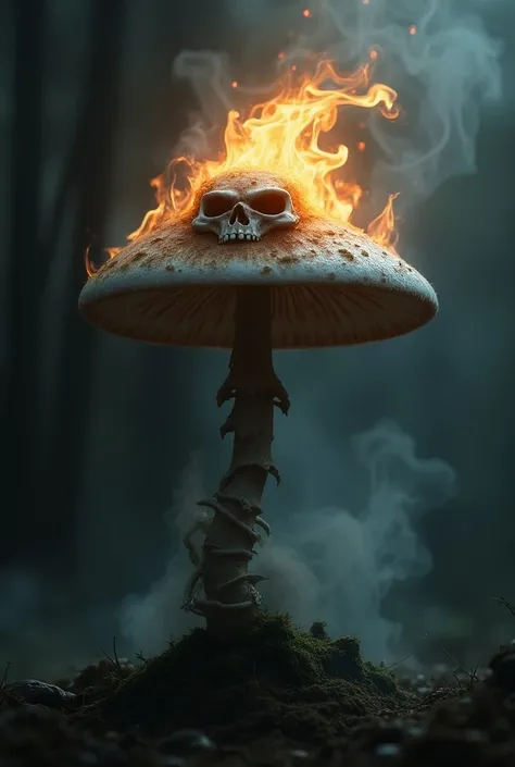 Toad Mushroom dressed as a ghost rider 