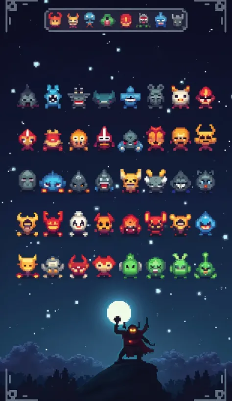 Pixel games、Invaders game screen