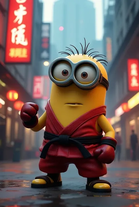 Minion dressed like 
Street Fighter Honda

