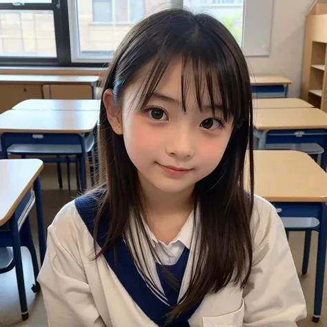 (( best quality)), ((masterpiece)), (Familiar),  perfect face,Japanese,,girl,cute, elementary school students,Private elementary school,In the classroom,(世界で一番cutegirl:1.1),