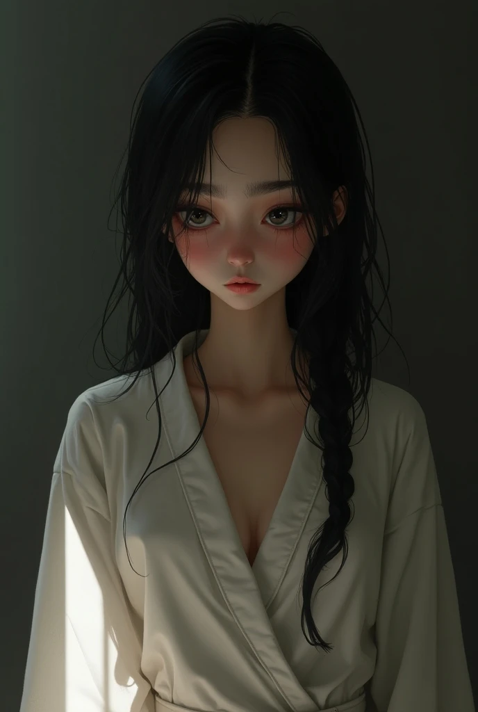  Sonia is a young woman of about 21 years old , of medium height and slim build,  with a fragility that is reflected both in their appearance and in their attitude.  Her skin is pale ,  which accentuates the big dark circles under her dark and tired eyes ,...