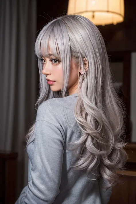 masterpiece, 8k,   award winning photo  , photoRealistic, Realistic, 非常にdetailed,  super high definition, Ray Trakun, ///1 person,  The most beautiful, 20 years old , (sexy,  Has a Protruding Tongue ), (Gray Hair:1.2),///人間のdetailed つやつやした肌 , detailedな肌 , ...