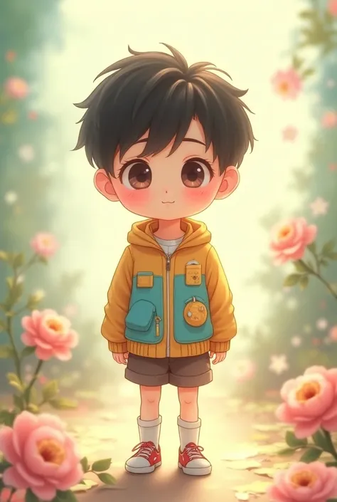 Cute anime shota with cute clothing