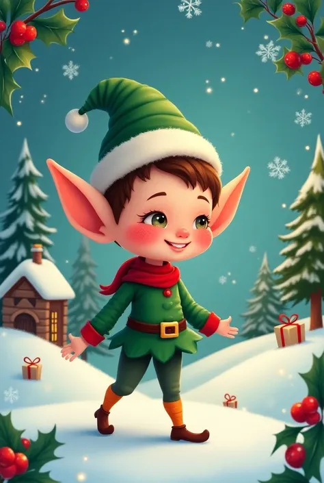 Make an elf Christmas flyer