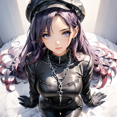 Masterpiece, 4K, HDR, full HD, (best quality), (ultra detailed), (only), intricate ANIME TYPE, best quality, 1girl, deep purple hair , hyper beautiful face, purple hair, perfect anatomy, shiny skin, full body, alone (shiny purple hair, long hair), looking ...