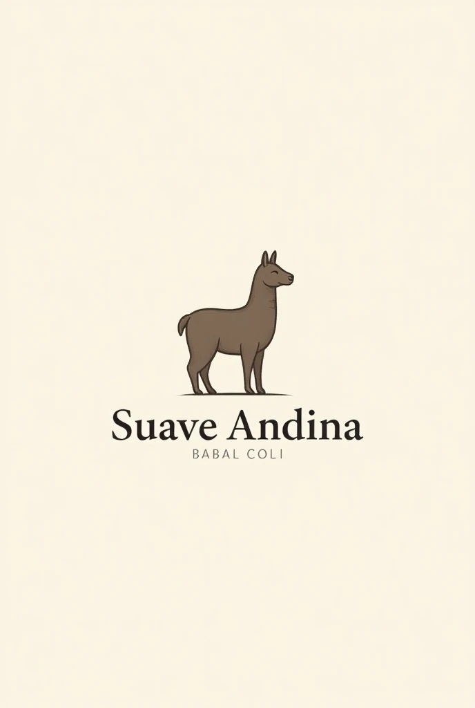 Alpaca wool sweater logo with the name of SUAVE ANDINA