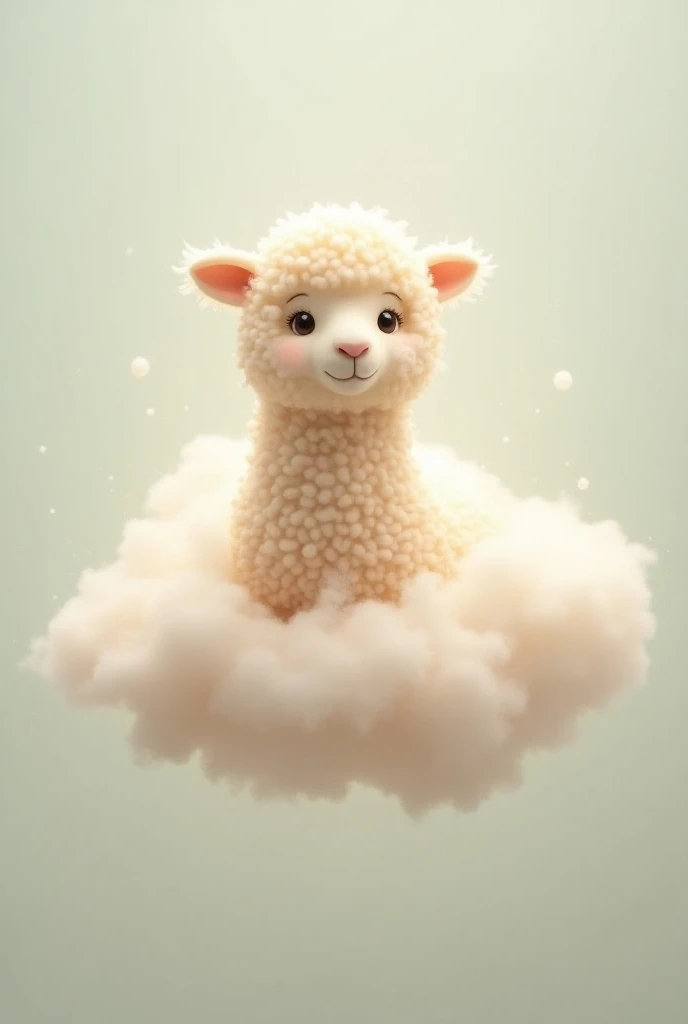 Soft alpaca in a cloud and return them logo