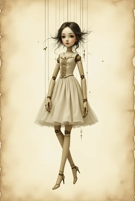 Illustration on parchment
puppet　Girl　