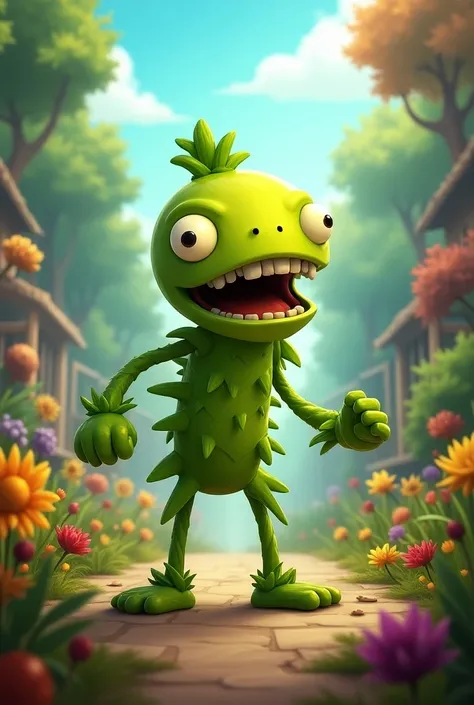 Green thrower of plants vs zombies 