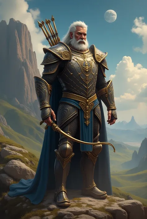 Realistic image of a zodiac knight from the house of Sagittarius.