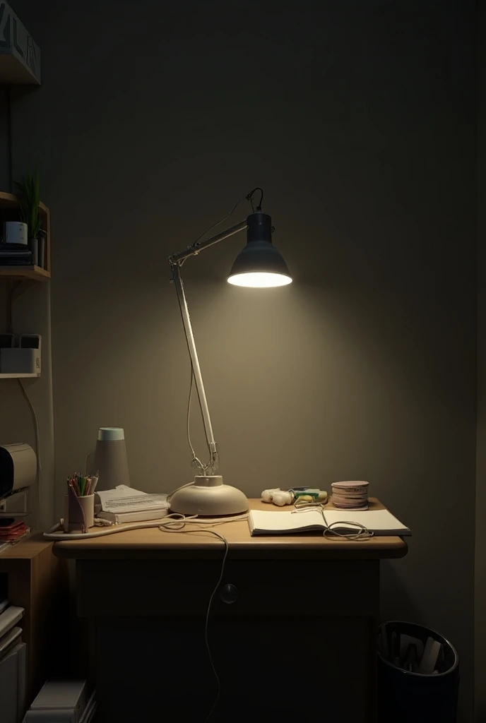 An unplug lamp
