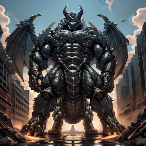 (masterpiece. official art. 8k. best quality. detailed full body. full body.)
- the as big as a building exoskeleton demon lord ...