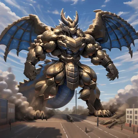 (masterpiece. official art. 8k. best quality. detailed full body. full body.)
- the as big as a building exoskeleton demon lord ...