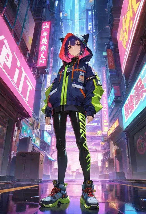 score_9,score_8_up,score_7_up,rating_safety,source_anime,((masterpiece)),((best quality)),(hyper detailed),break 革命家,break 能面,neon hood,neon jacket,black shirts,neon pants,break (holding_ Paint Spray:1.4),break cyber city,midnight,space ship,crapped buildi...