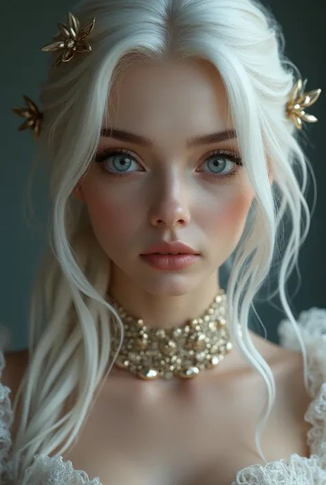 (masterpiece:1.2,high quality), 1girl, ((ultra realistic details)), global illumination, shadows, Unreal Engine, octane render, 8k, ultra sharp, metal, intricate, ornaments detailed, highly intricate details, blue eyes, ( body:1.2), platinium hair