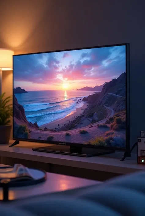 Create an image of a television with the technique of realism