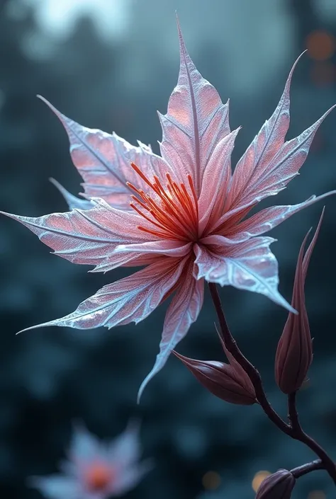 Japanese maple flower、Futuristic Style