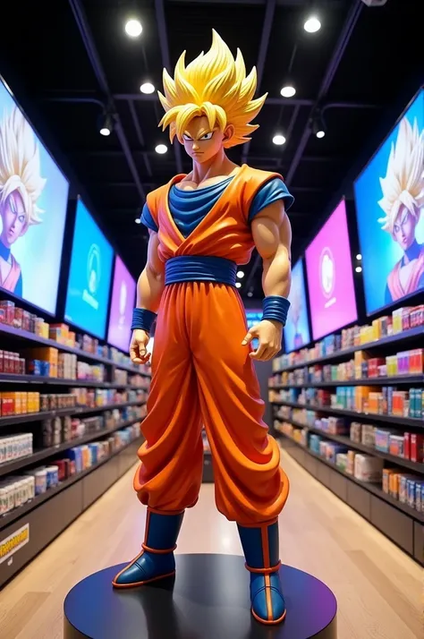 
 Figure model debuts at Figure Model Shop, featuring  "you try"  brand figure models. There is a real size son goku super Saiyan figure model displayed on the stylish aisle, a life-size stand of a son goku super Saiyan figure model, a vibrant LED screen i...