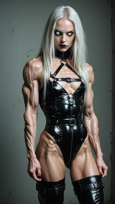 score_9, score_8_up, score_7_up, photo, photorealistic, gorgeous sexy muscular (skinny) lady death, (white eyes, white sclera:1....