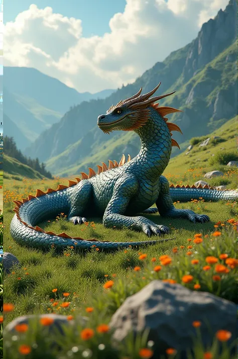 Dragon on a meadow
