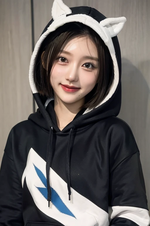  Japanese Girls, short hair, cute, smiling
Wear an adidas hoodie