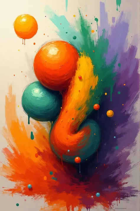 Generate an artist paint cover with tertiary colors 