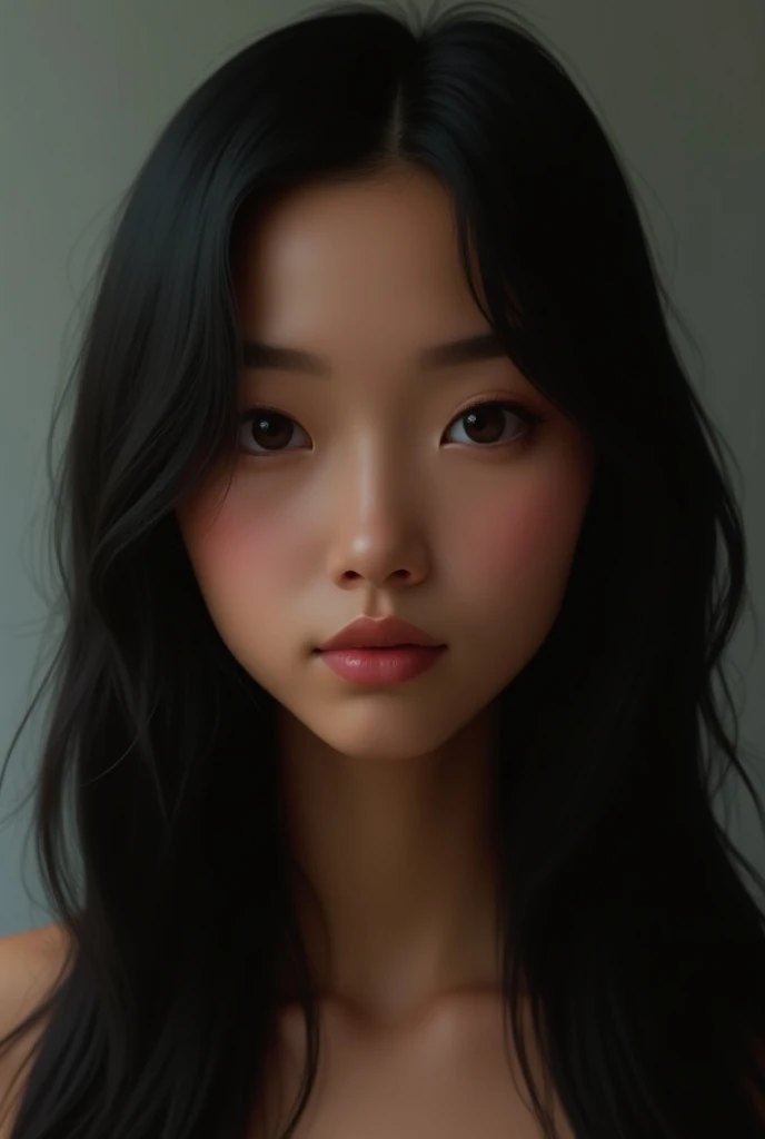 Create a realistic image of Vicerys with her brown skin and straight black hair and dark brown eyes in 8k