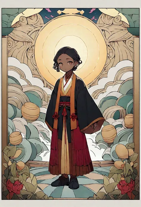 [appeared]: Gabriel is a thin man with brown skin color ,  has light brown eyes and straight curly black hair , He is 1 m tall,70cm and the weight of 55kg ,  Gabriel also wears traditional clothing from a Buddhist they wear,  Gabriel wears this type of clo...