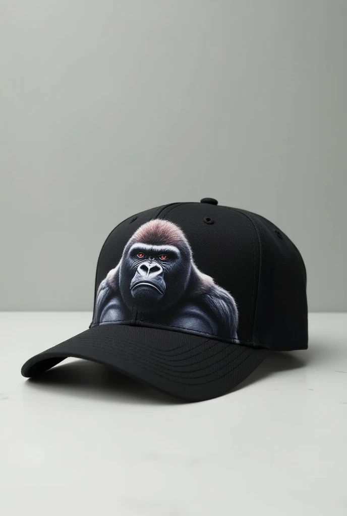 Cap with the image of a gorilla 
With the brand that says gorilla shop
