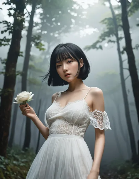 （（（In 8K. ＨＤＲ. hyperrealism 、masterpiece 1.2、wlop1、 cinematic 、Detailed Content、Live Photo 1.2, Best quality 1.2、 very detailed、Perfect Shading、 Low Angle Upper Body Shots 1 .5、1 photo、Artistic Pictures 1 .2、50mm 、 film grain 、）））. （ Lace Camisole 、 Countl...