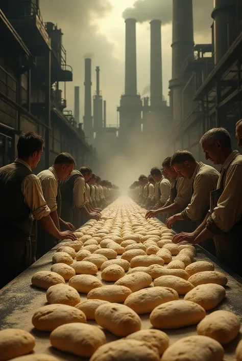 Bread making in factories in the industrial revolution 