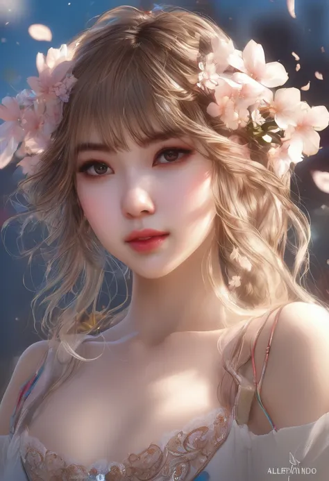 (Sharp focus on face:1.2), (((AnnaSophia Pretty Babyface Girl))), wear (Little See-thought Dress:1.26) in (Gala:1.28), (Parfect lighting, Mood lighting:1.27), Depth of written boundary, Bokeh, 4K, High resolution, by (Alphonse Mucha:1.29), (((Cute Babyface...