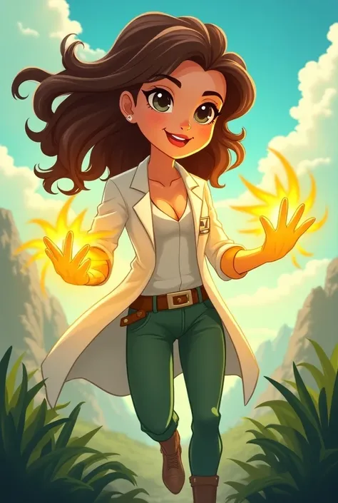  a scientist specializing in renewable energy, What during an experiment to create a new type of solar cell,  an accident exposed a scientist specialized in renewable energy ,  altering her genetics and granting her special powers . since then,  she uses h...