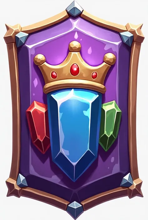 Ok Save that style from the first image now I need the same thing but other colors ,  I need a cartoon-style card and the following description is on the way : The image shows a purple object , celeste, blue, green, red, dorado, similar to a gem ,  with a ...